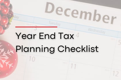 year end tax planning checklist